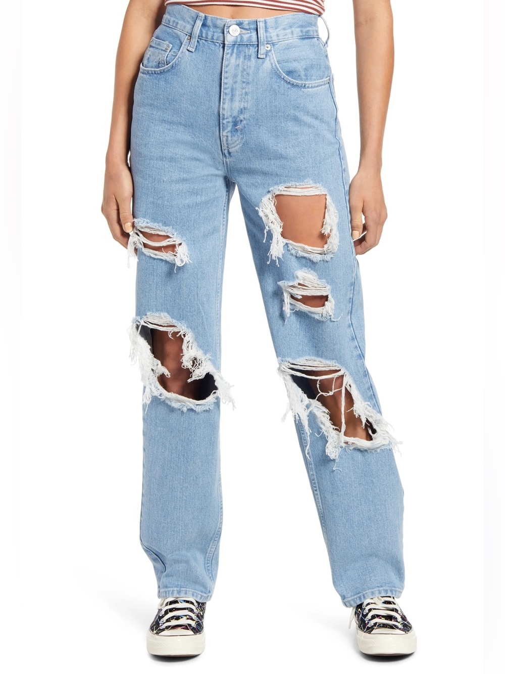 BDG Extreme Destroyed High Waist Nonstretch Boyfriend Jeans